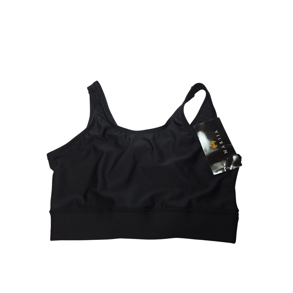 Mariia Black Dance Bra Top ME643 Open Back Medium New With Tags Sexy Gothic